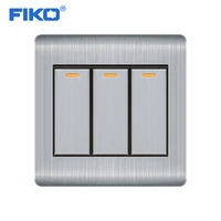 fiko euuk standard stainless steelstainless steel panel household light switch3gang 12way wall power light switch 8686mm