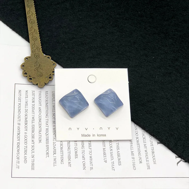 Серьги из серебра 925 Корейский Японский небольшой свежий чистый красный