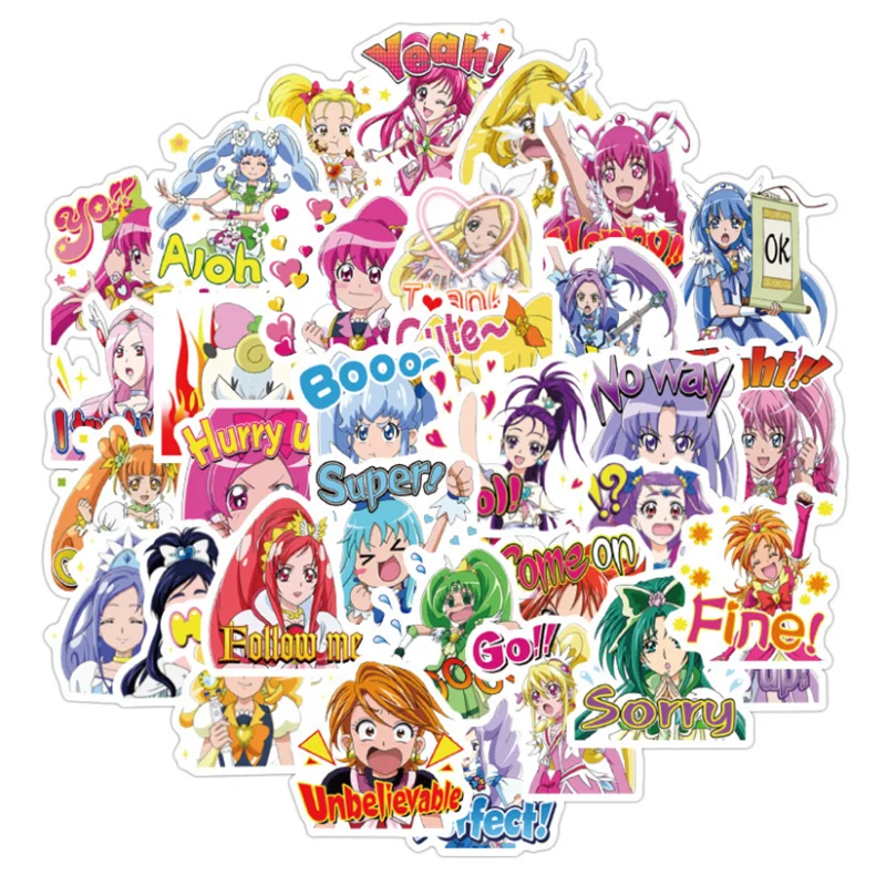 10/30/50 шт в наборе милые красивые девушки японский человек граффити наклейки воды