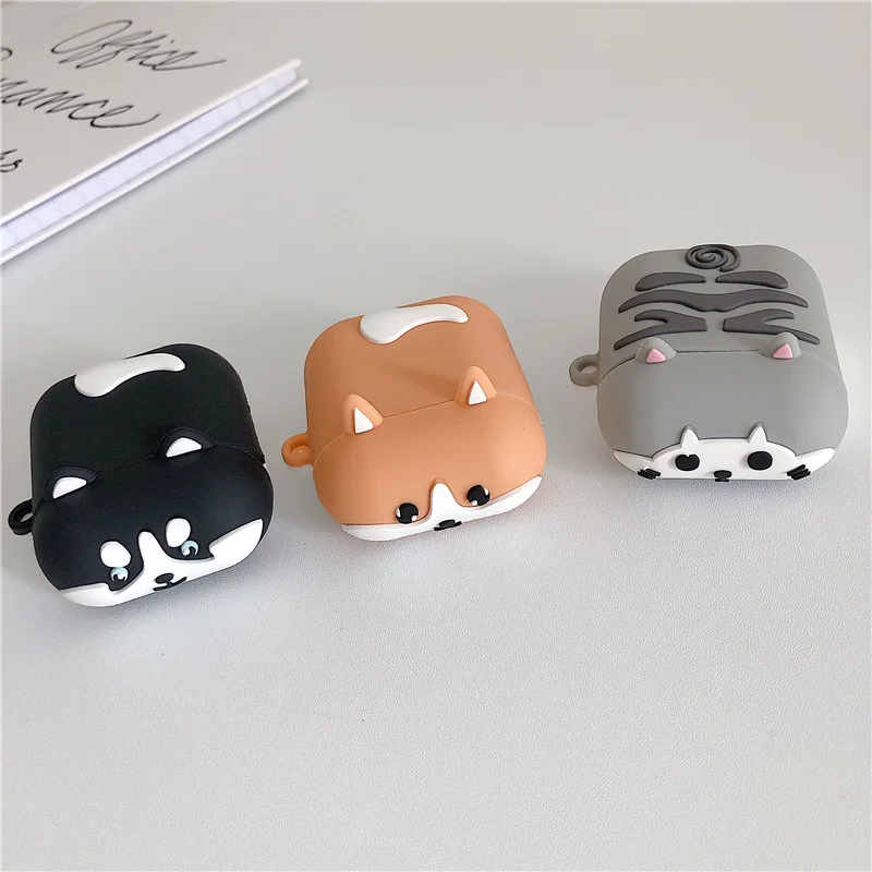 

For Airpods Pro Case,Cute Dog Cat Case For Airpods 1/2 Case,Soft Silicone Earphone Headphone Cover For Airpods Pro Case Cover