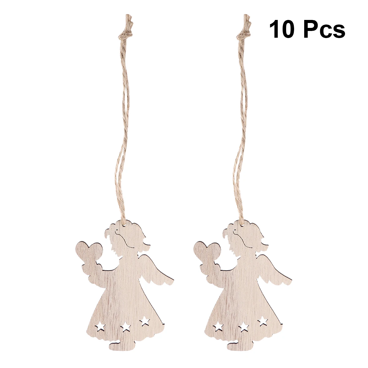 10 шт. украшения для рождественской елки подвесные деревянные подвески из