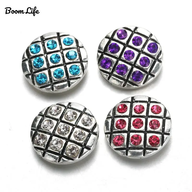 Fashion charm18-20mm Metal Snap Button rhinestones fit Bracelets Bangles snap Jewelry women jewelry wholesale | Украшения и