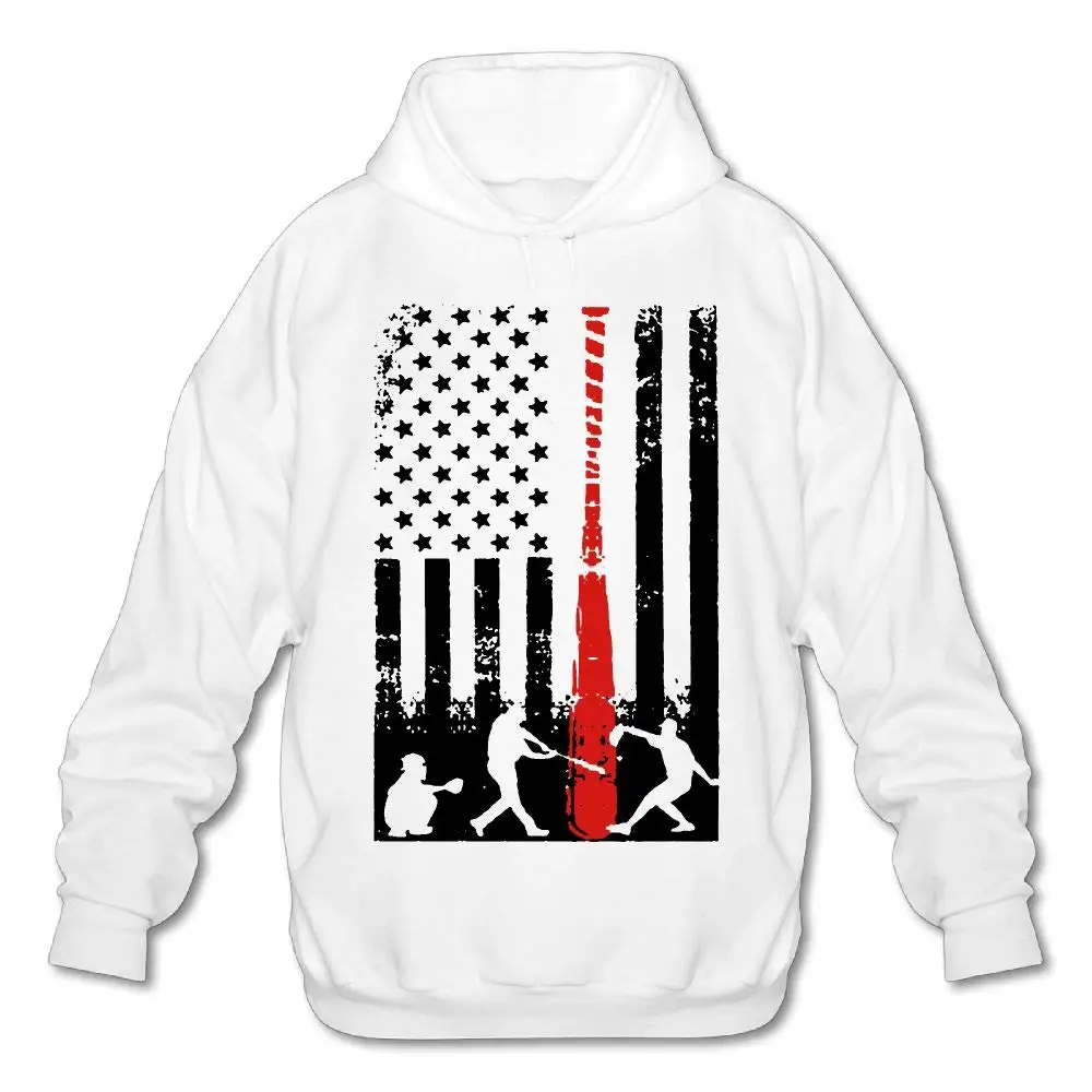 Унисекс Мужские Бейсбол флаг Базовая толстовка с капюшоном толстовки