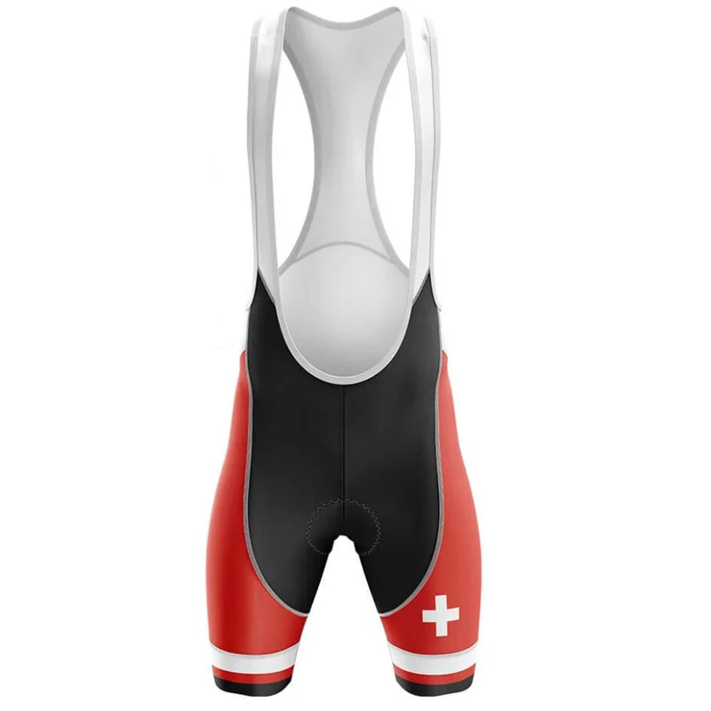 Новый красный Швейцарский Комплект Джерси для велоспорта летняя одежда