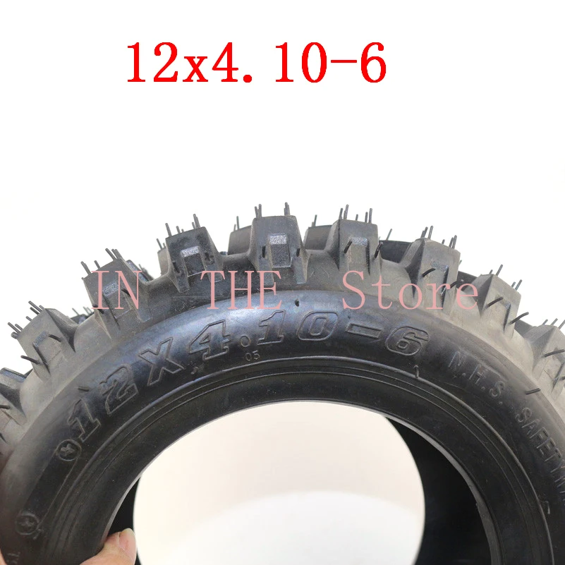 Lightning отгрузки 12x4.10-6 вакуумных шин ATV Quad Go Kart 47cc 49cc не сужающийся книзу массивный 4