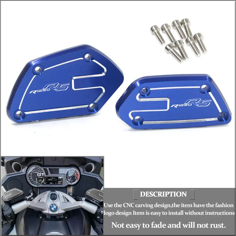 

For BMW R1250RS R1250 RS r1250rs 2014-2018 CNC Motorcycle CNC Front Brake Clutch Fluid Reservoir Cover Cap With LOGO Accessories