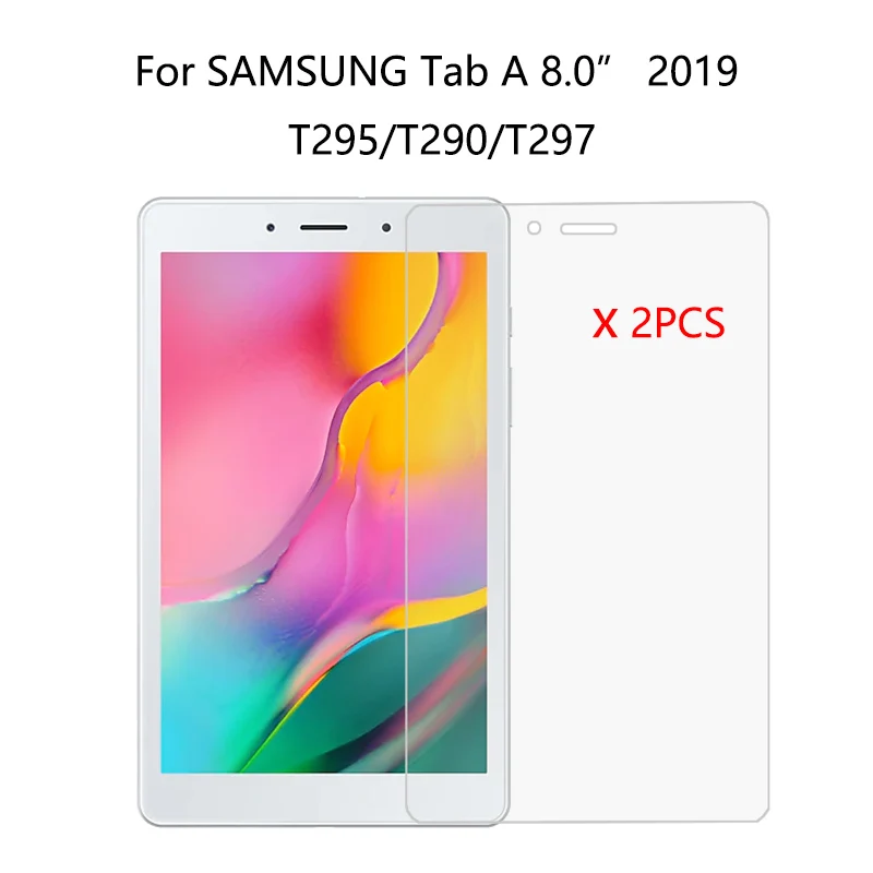 2x9 H HD протектор экрана из закаленного стекла для 8 &quotSAMSUNG GALAXY Tab A 2019 SM-T290N T295 T297