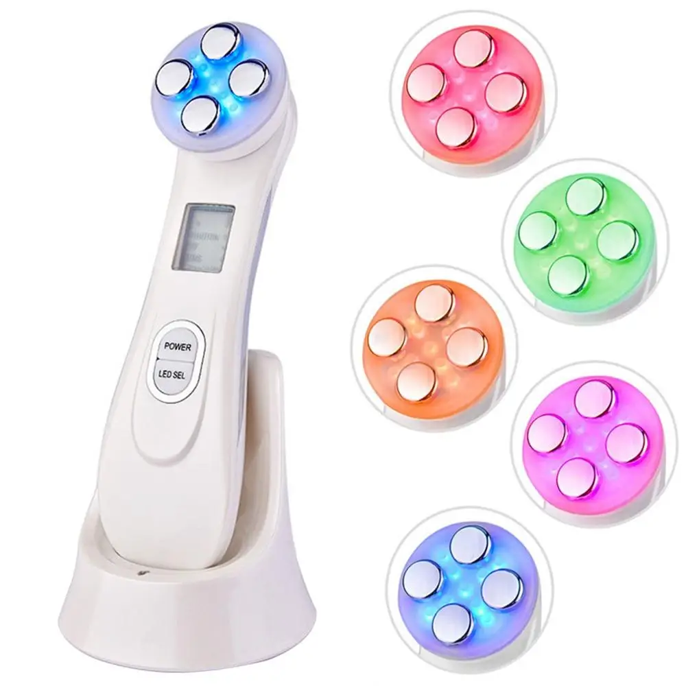 

Facial Mesotherapy Electroporation Radio Frequency LED Photon Face Lifting Tighten Wrinkle Removal Skin Care Face Massager