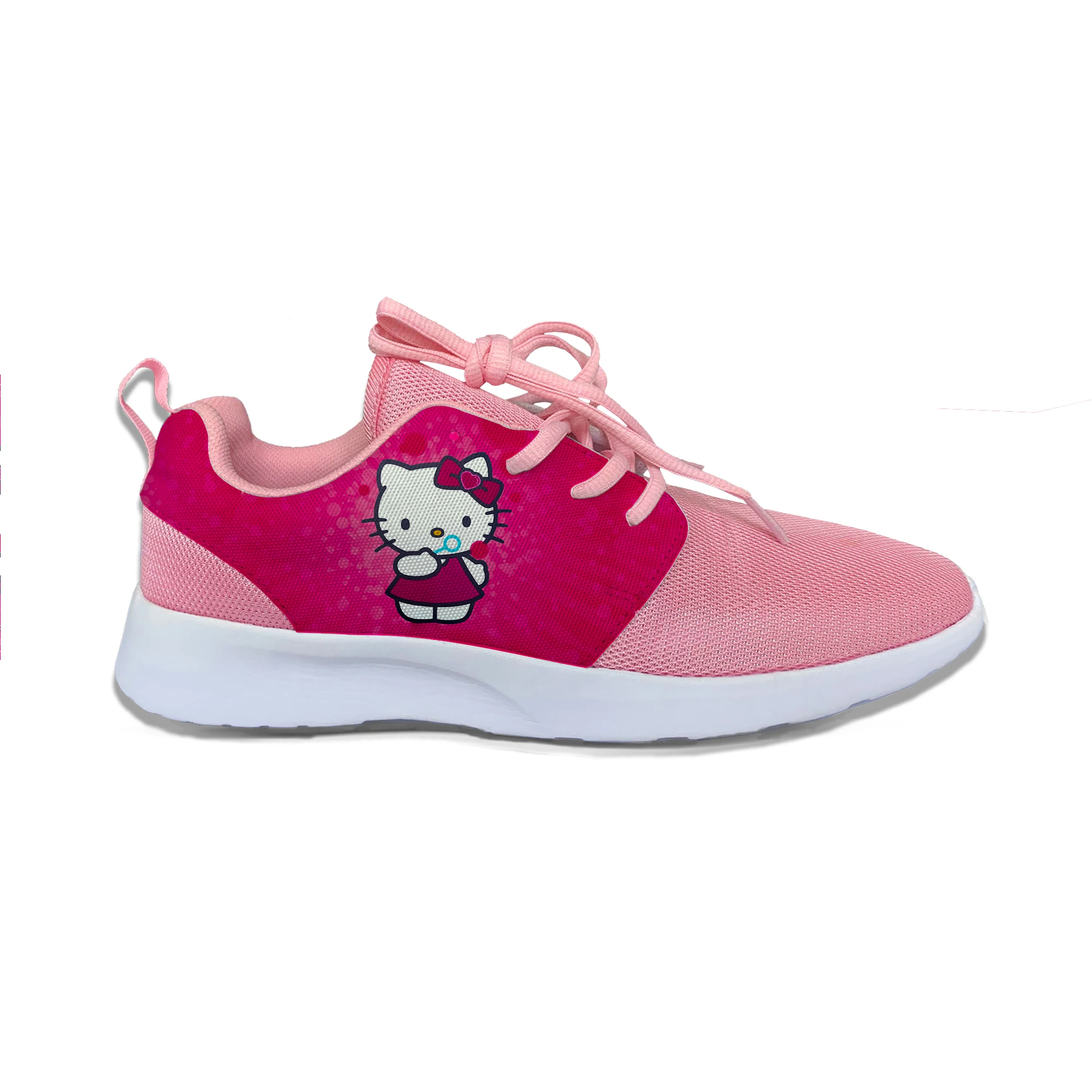 Kitty/хит продаж милая модная сетчатая обувь с рисунком из мультфильма дышащие