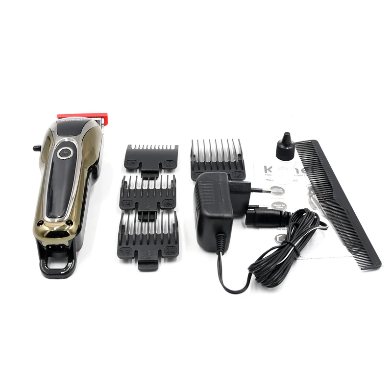 Kemei 1990 перезаряжаемая машинка для стрижки профессиональная волос мужская