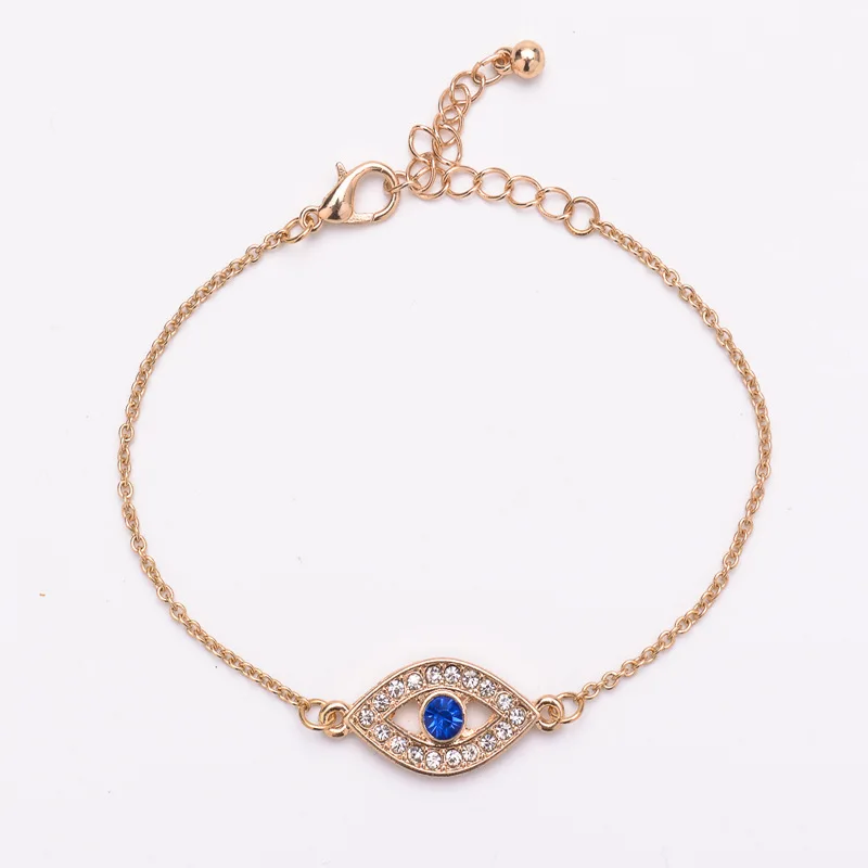 

S2024 Fashion Jewelry Evil Eye Bracelet Rhinstone Blue Eye Bracelet