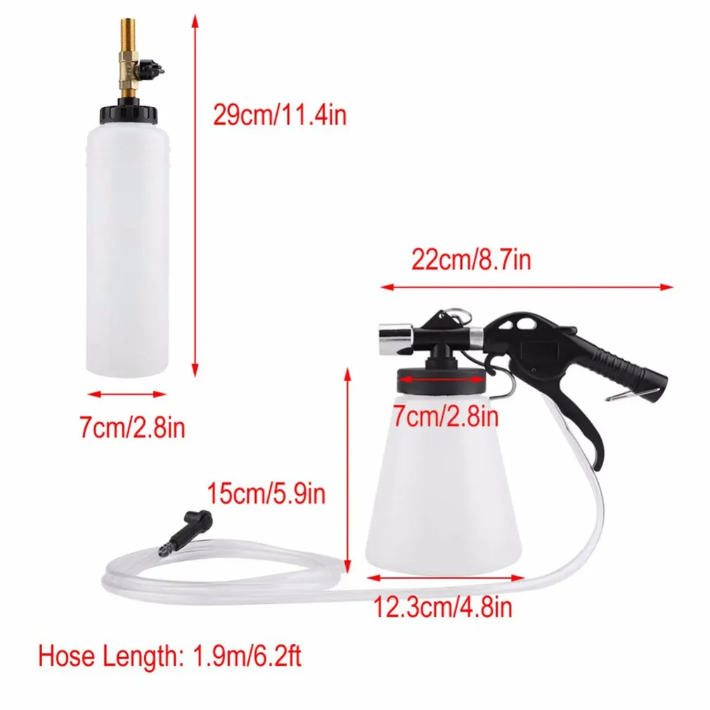 

Car Brake Bleeder Bleeding Fluid Change Kit Air Pneumatic Garage Vacuum Tool 180Ltr/Min Set 90-120PSI Car Accessories car tools