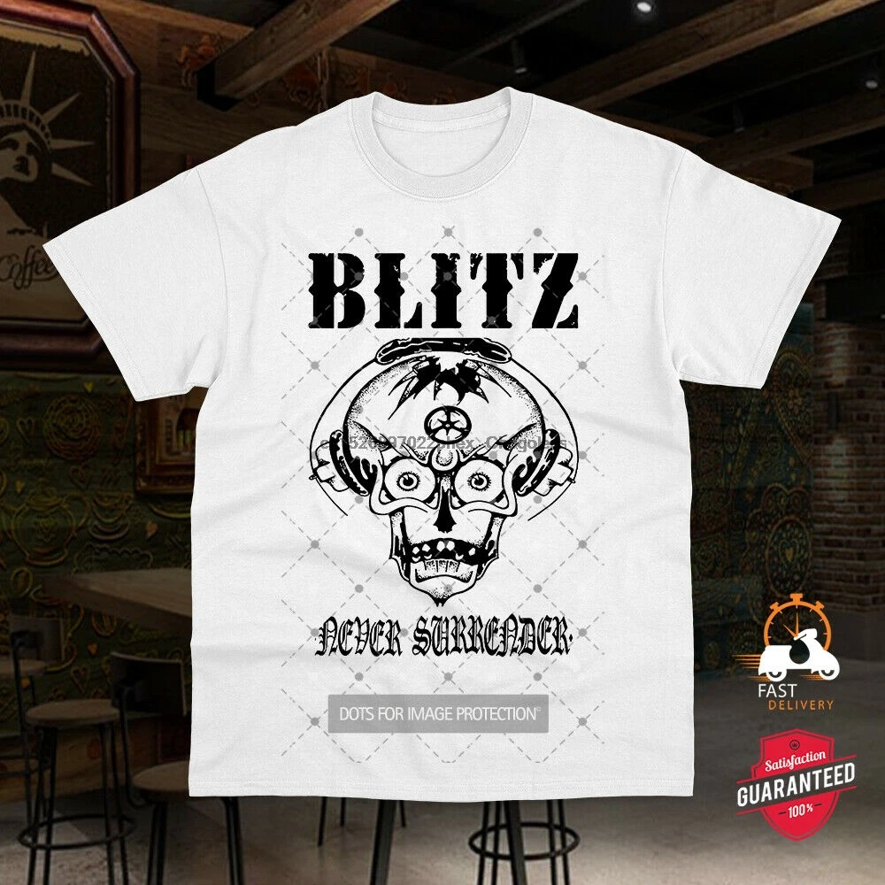 Blitz никогда не сдавайся Ретро футболка Топ винтажная Унисекс Женская 0633|Мужские