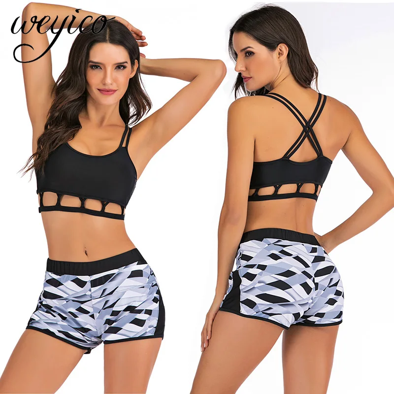 Женский купальник бикини спортивный купальный костюм пляжные боди для йоги пуш