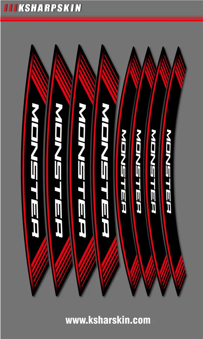 New motorcycle sticker tire personality film reflective decorative decal for DUCATI MONSTER | Автомобили и мотоциклы