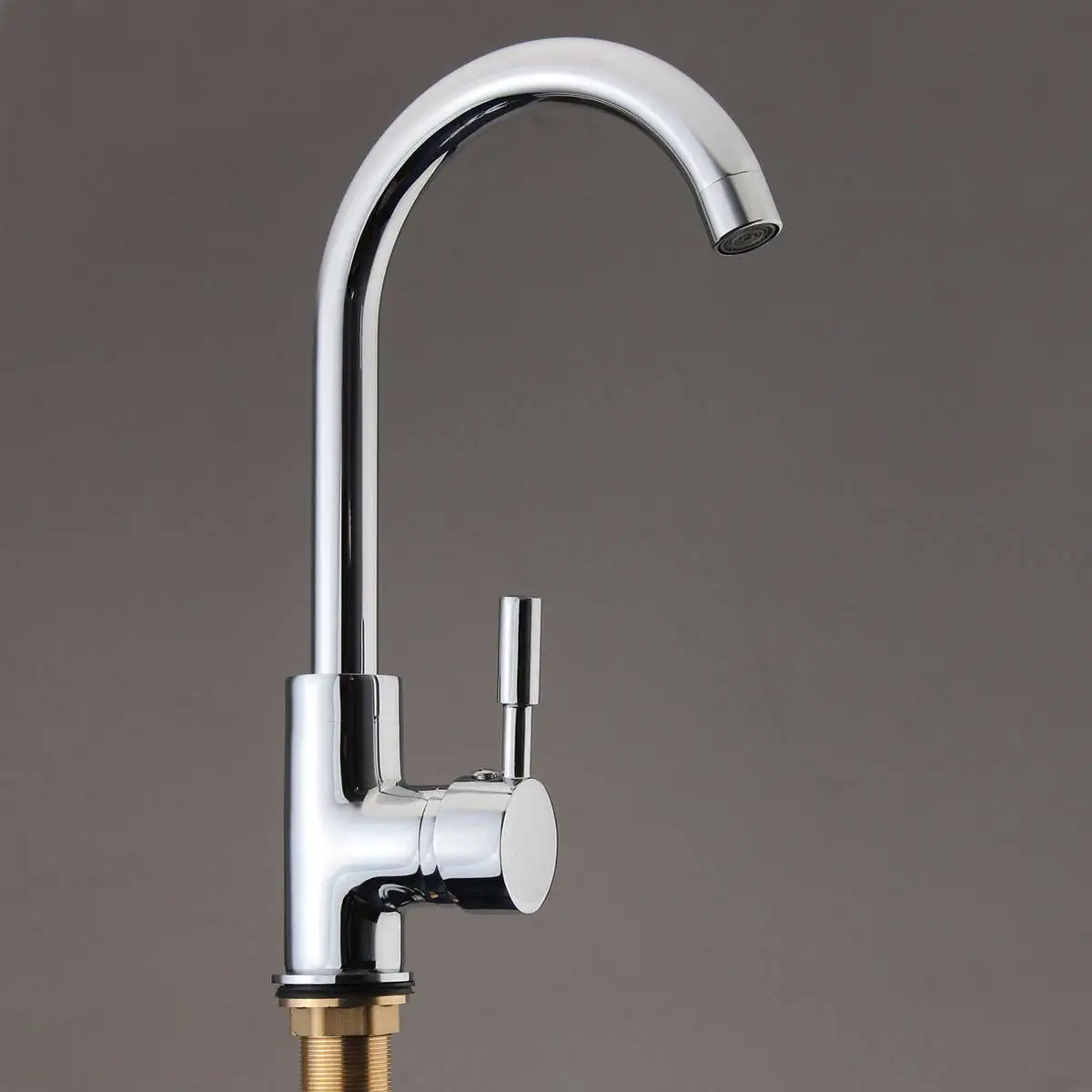 

360Rotatable Kitchen Sink Basin Water Faucet Curved Spout Mixer Tap Bathroom Hot And Cold Single Handle Tap Faucet