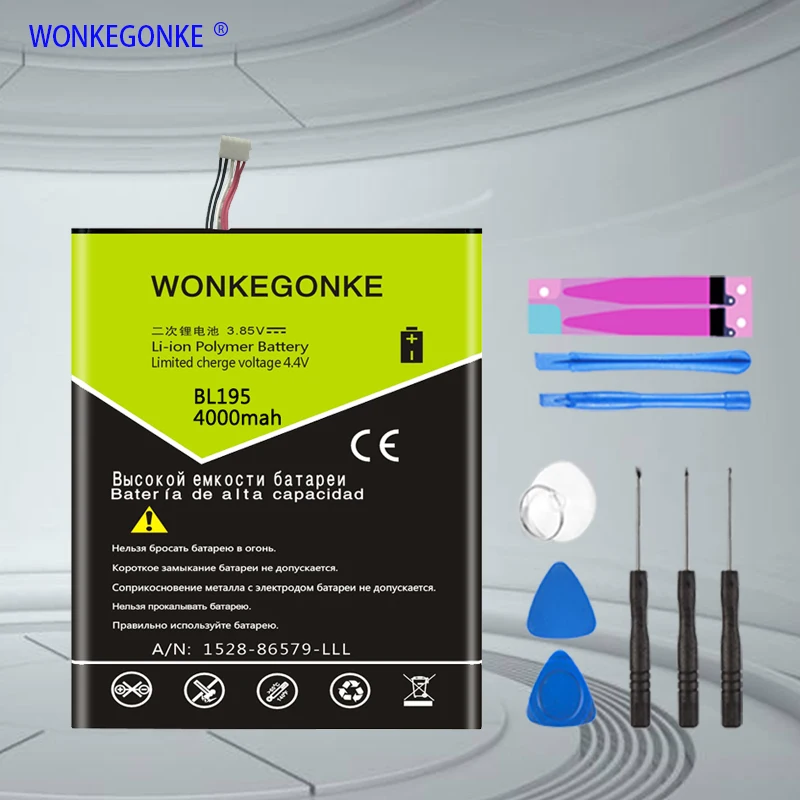 WONKEGONKE BL195 мобильный телефон аккумулятор для Lenovo A2107 A2207 L12T1P31