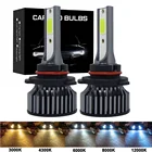 2 шт. H1 H7 светодиодный H4 12000LM HB3 HB4 светодиодный H11 H8 9006 9005 для автомобильных фар диод Противотуманные огни для авто 6000K 8000K 3000K 12V 24V