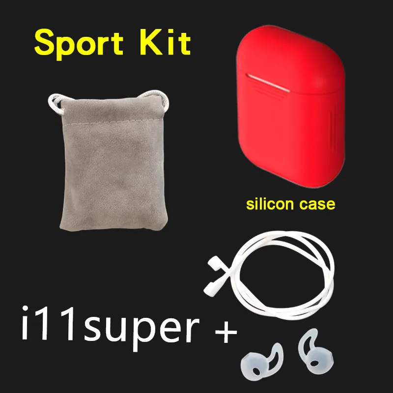 i11super kit red I11 super TWS 1:1 PK W1 H1 чип беспроводные наушники Bluetooth наушники PK i20 i12 i10 i11 i9s i13 tws - Цвет: i11super kit red