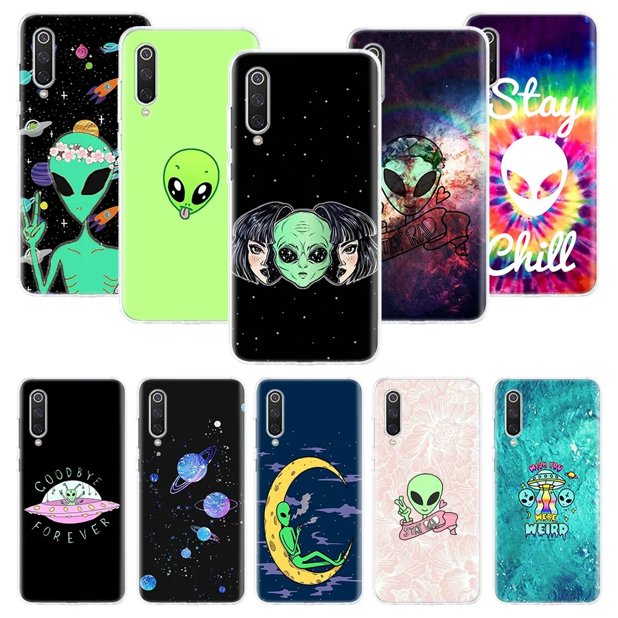 Чехол Trippy Tie Dye Peace Alien для телефона Xiaomi Redmi Note 10 9 9S 8 7 6 8T 8A 7A 6A S2 K30 K20 MI CC9 F1 Lite Pro из