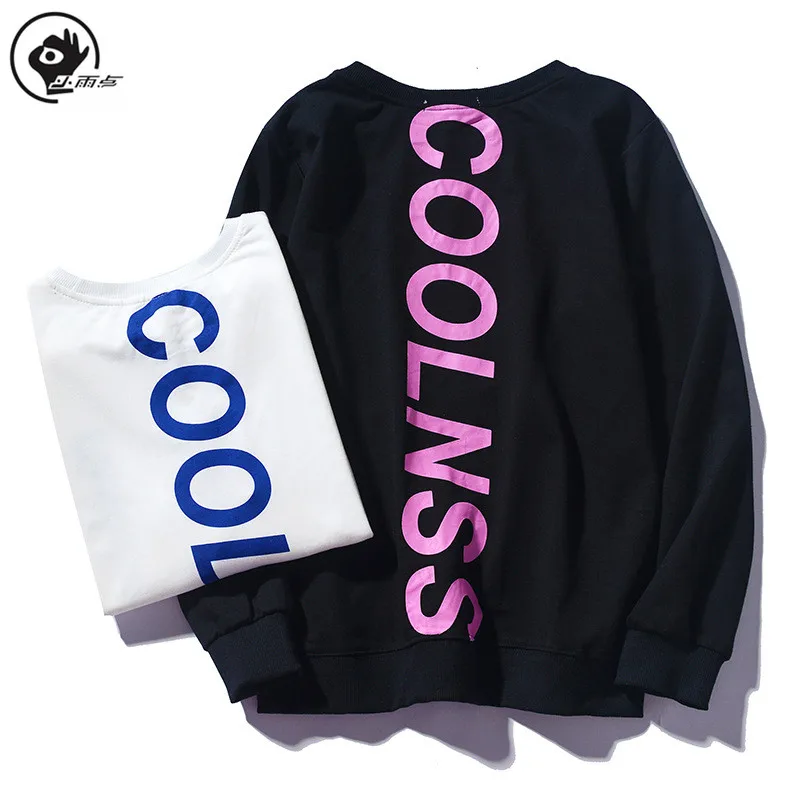 Little Raindrop мужская флисовая толстовка с буквенным принтом пуловер ребристым