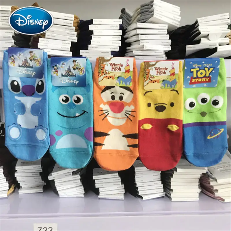 Disney/1 пара хлопковые короткие носки с героями мультфильмов для девочек мягкие 35