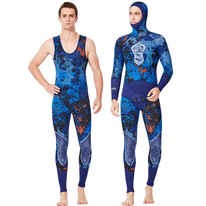 Профессиональный гидрокостюм для подводной охоты 3 мм неопреновый Камуфляжный с