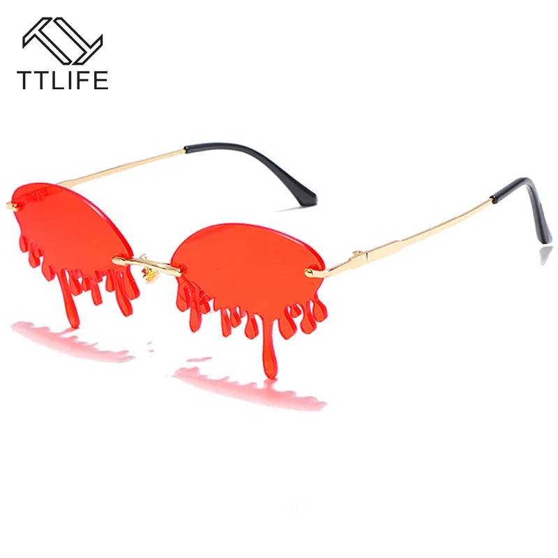 Очки солнцезащитные женские без оправы модные уникальные винтажные солнечные