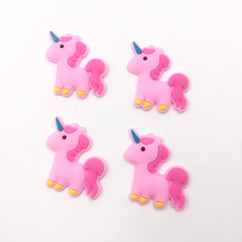 20 шт. кавайный Единорог силиконовая резина плоский задник кабошон сделай сам