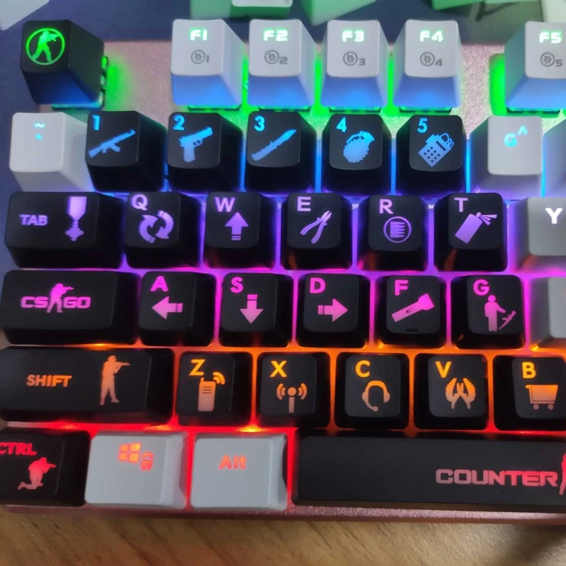 teclado mecânico cs go com teclas abs shot para oem ceremx