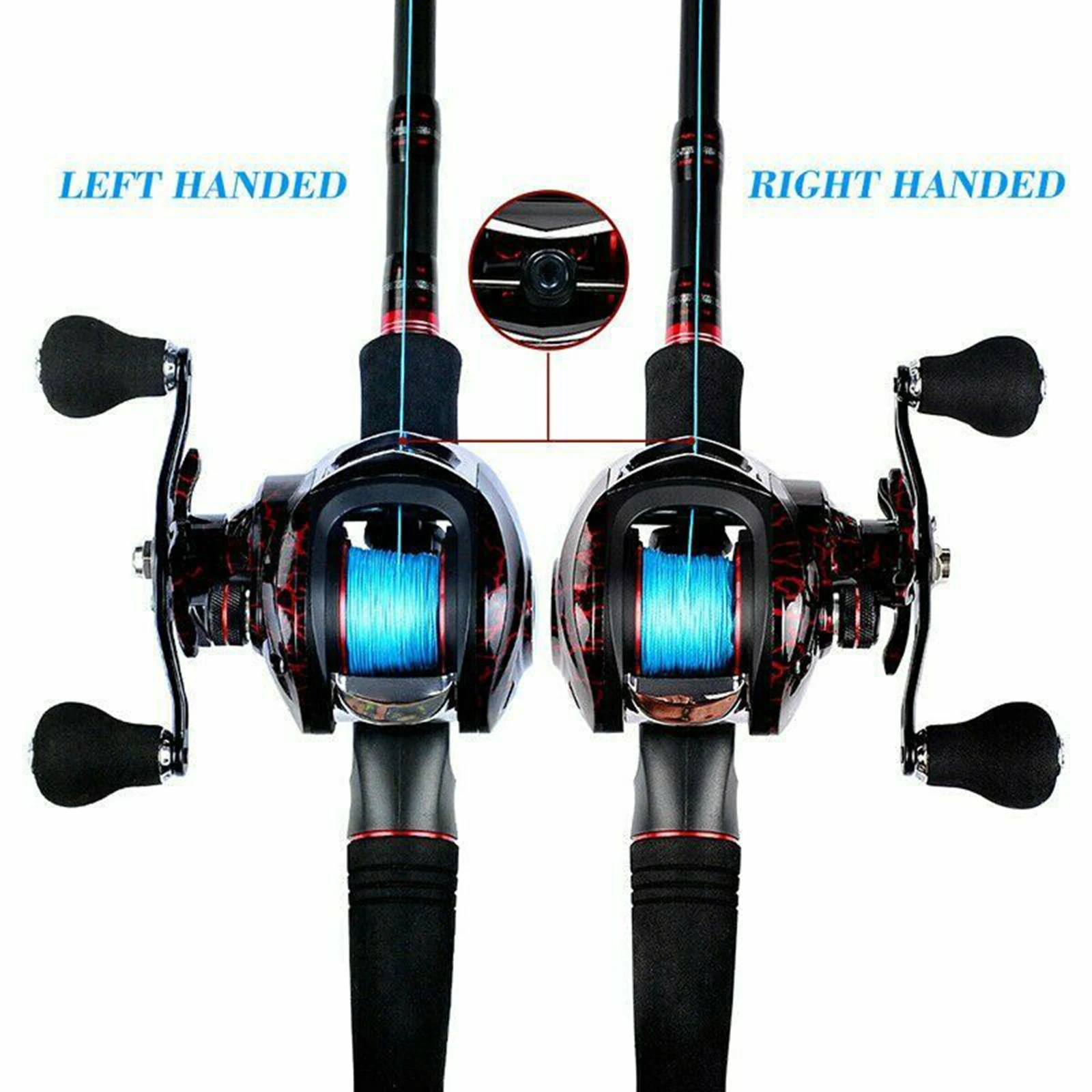 

7.2:1 Fishing Reels Baitcasting Reel Saltwater Left Right Hand Spool Fishing Reel Replacement Parts Accessories