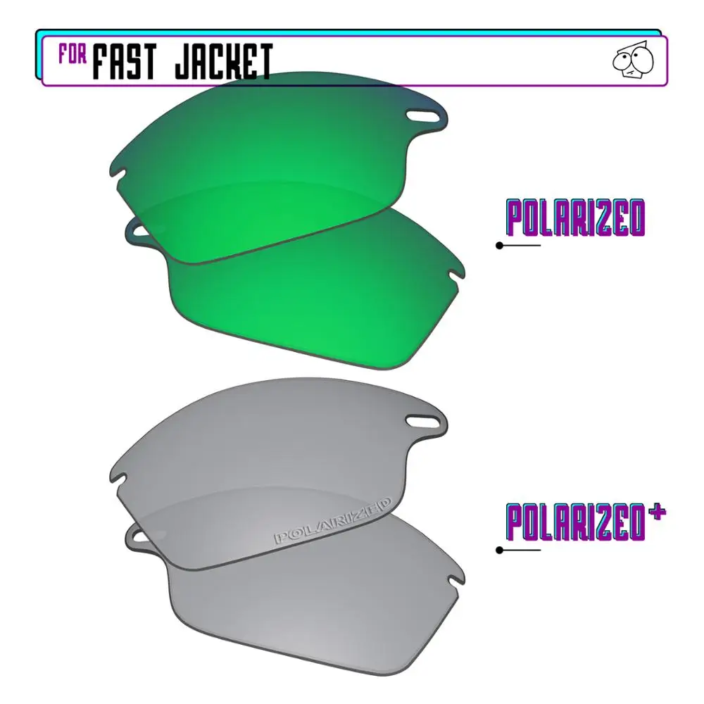 

Замена поляризованных сменных линз EZReplace для-Oakley Fast солнечные очки к куртке-SilverP Plus-Green P