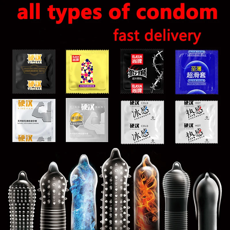 Презервативы оптом пенис разных сортов большие шипы Ice Fire ребристые презервативы