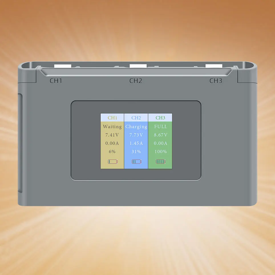 Зарядное устройство с двумя аккумуляторами цифровым ЖК-экраном для DJI Mavic Mini SE/Mini 2