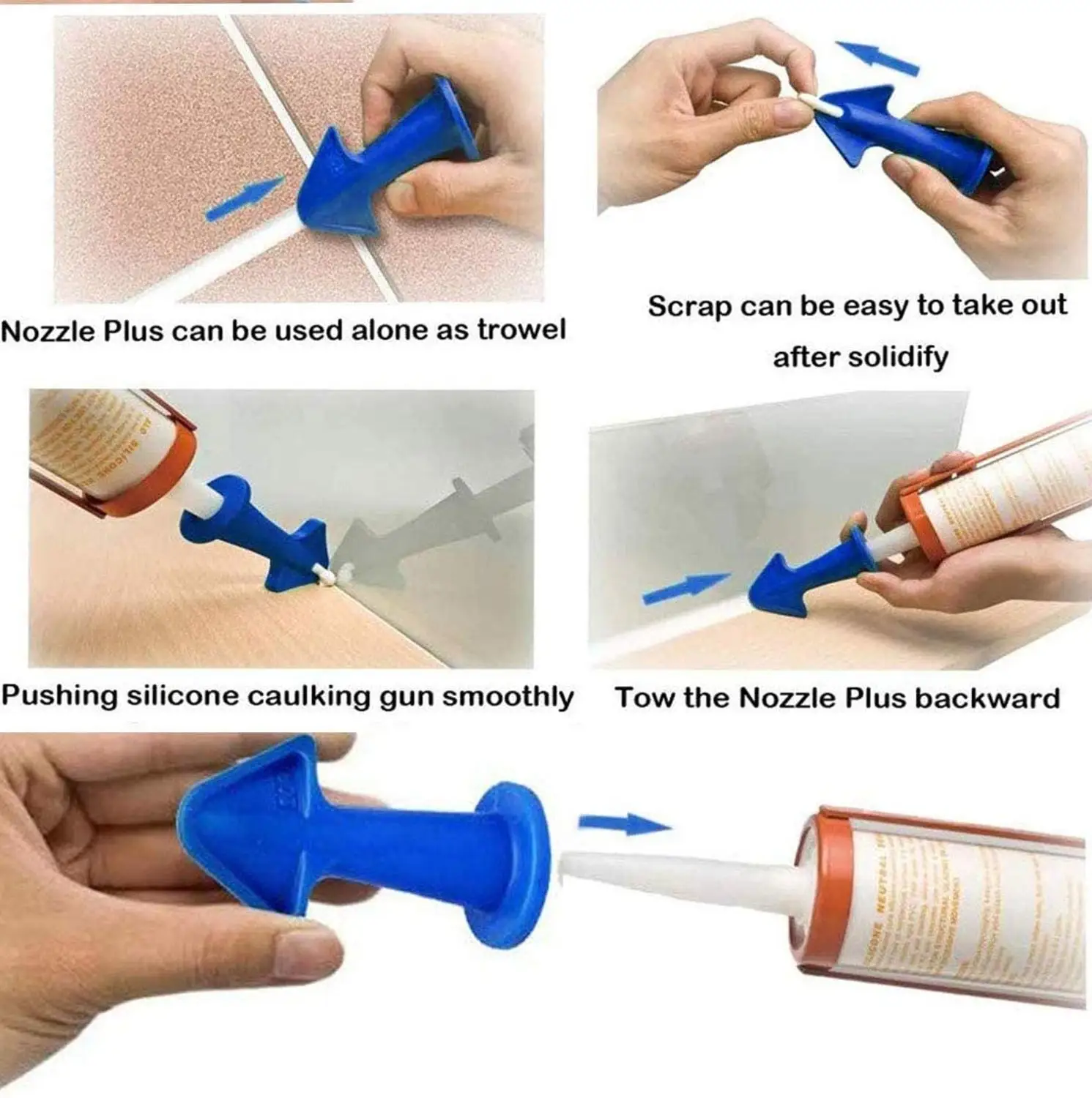 

3 Pcs Caulk Nozzle Applicator Silicone Caulking Tools Nozzle Caulking Epoxy Piston Nozzle Accessories