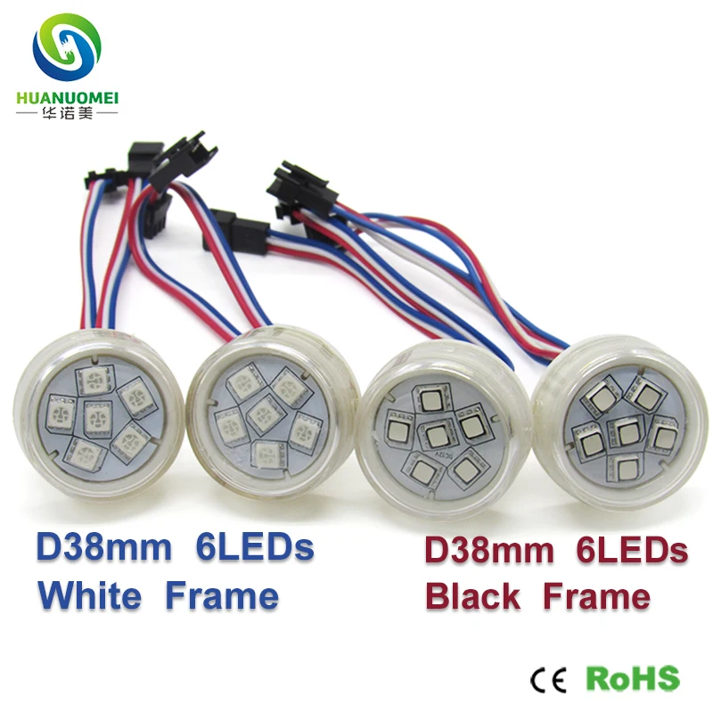 Цветная (RGB) 12V UCS1903 38 мм светодиодный пиксель светильник модуль 5050 SMD 6 лампы
