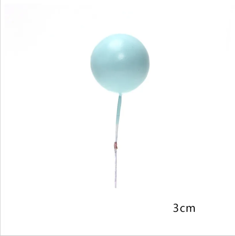 blue 3cm 5pcs Cakelove 5 шт./лот Прекрасный Золотой шар торт Топпер кекс ко дню рождения для украшения детского душа детский день рождения праздничный свадебный сувенир поставки - Цвет: blue 3cm 5pcs