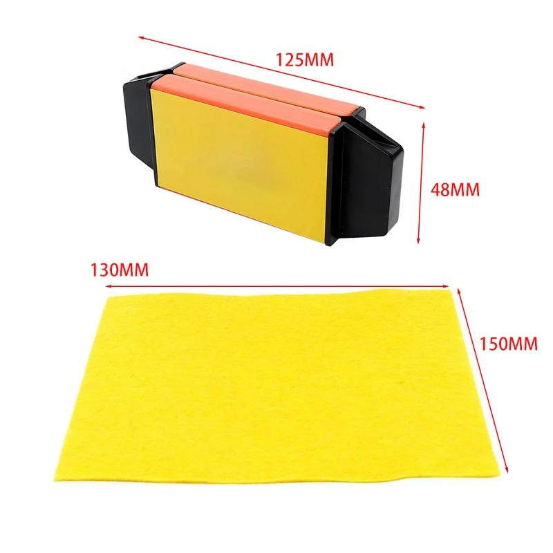 Восстановитель лезвия автомобильного стеклоочистителя Car Wiper Wizard с 5 шт. протирками, щеткой для чистки идеально подходит для очистки ветровых стекол и стайлинга автомобилей 12,5х4,8 см.