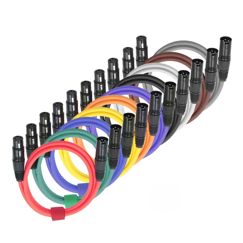 HUALIWEN XLR кабель штекер гнездо M/F 3Pin OFC аудио фольга + Плетеный экранированный для