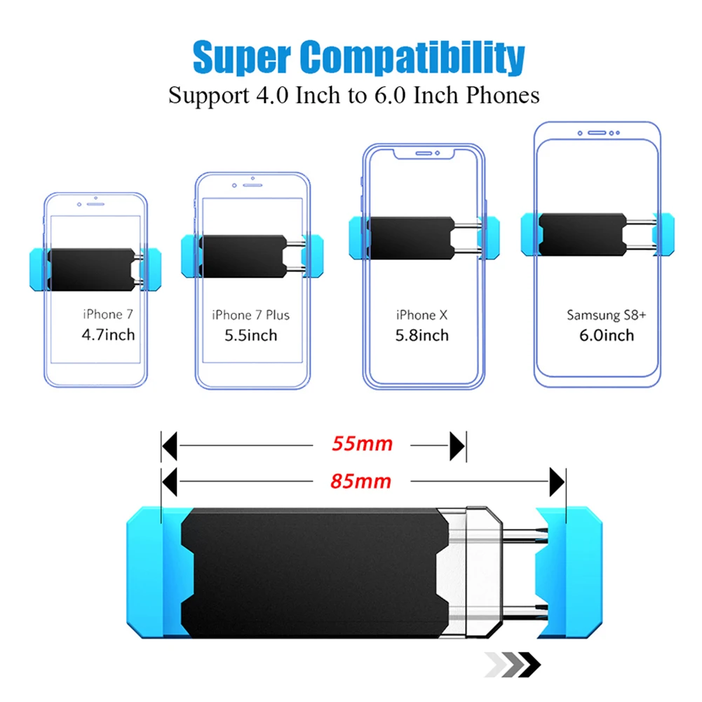 car phone holder for phone 4 7 to 6 0 360 degree rotation support mobile air vent mount car holder mobile phone holder stand free global shipping