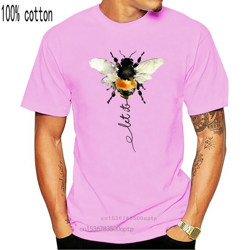 

Новая футболка Let It Bee-футболка Hippie Bee, уличная футболка