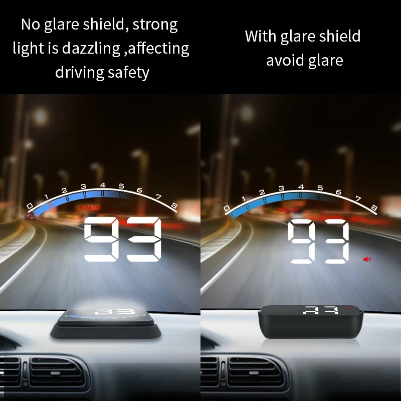 M6S HUD Автомобильный дисплей на голову Авто Электроника км/ч миль/ч OBD защита от