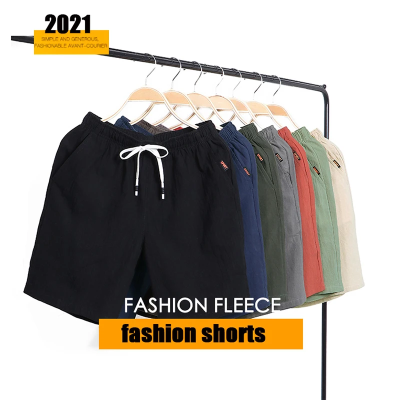 

Summer Shorts Men Casual Beach Board Linen Shorts Breathable Male Running Short Pants Japan Korean Style Bermuda Masculina