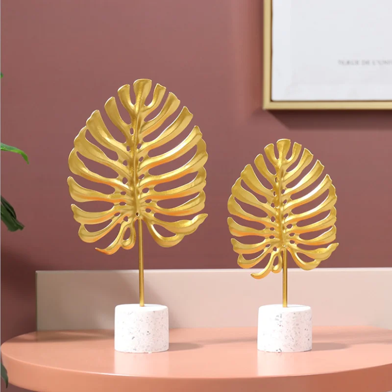 Золотые украшения Ginkgo Biloba легкие металлические листья поделки деревянная основа
