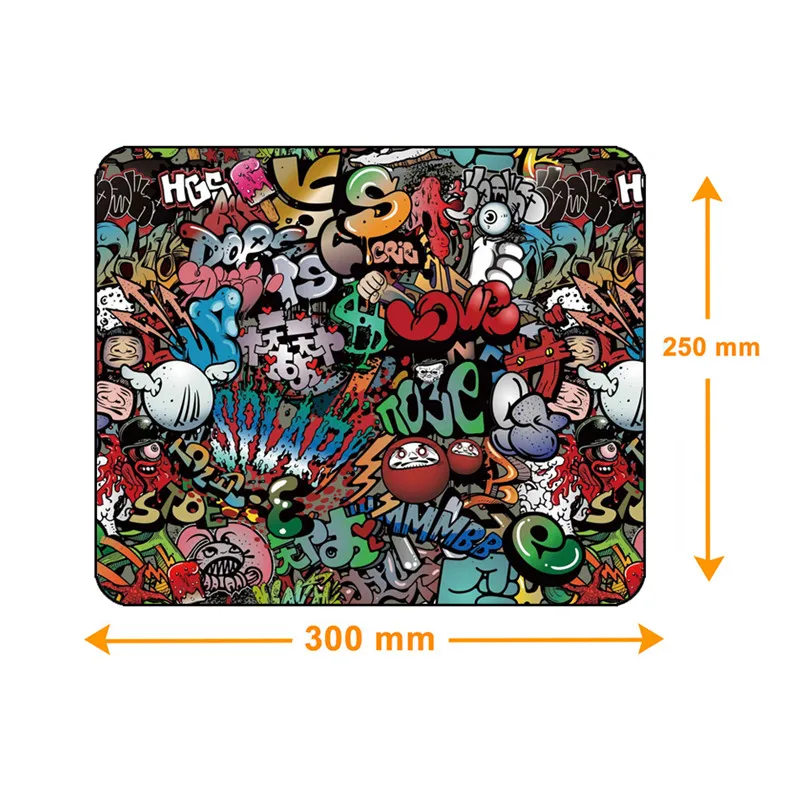 Graffiti 25cmx30cm Игровой коврик для мыши геймерский компьютерный коврик для мыши RGB большой коврик для мыши XXL большой коврик для мыши пользовательский игровой стол коврик с подсветкой Клавиатура коврик для мыши - Цвет: Graffiti 25cmx30cm