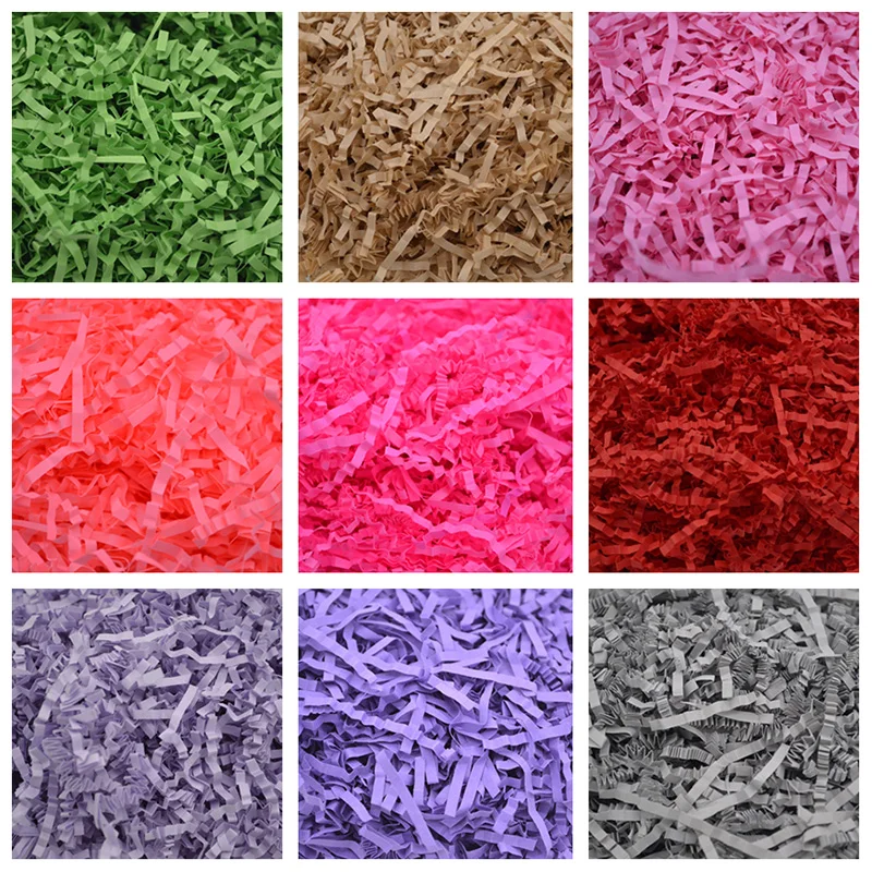 

100g/bag Paper Craft Paper Raffia Shredded Crinkle Wedding Party Decor Supplies Paper Confetti Gifts/Box Filling Material 75