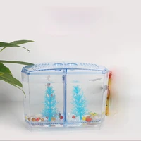 rectangular landscape fish tank creative plastic breeding box fish tank ecosystem goldfish bocal poisson fish decoration ei50sg