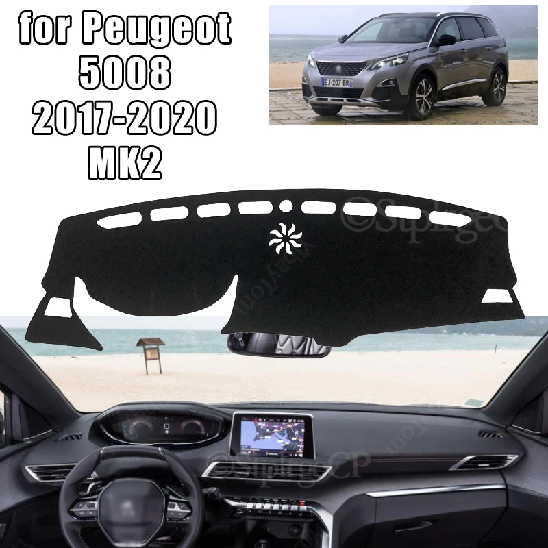 

Car Dashboard Avoid Light Pad Instrument Platform Desk Cover Mat Carpets for Peugeot 5008 2017 2018 2019 2020 MK2