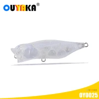 fishing accessories lure isca artificial blank unpainted lures popper weights 6 8g 67mm diy bait pesca floating sea bass leurre