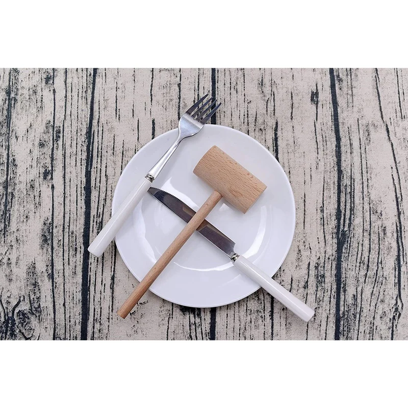 

Wooden Hammer Mallet,Solid Natural Hardwood Crab&Lobster Hammer,for Cracking Seafood Tool,14Pcs